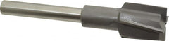 Made in USA - 1-3/16" Diam, 1/2" Shank, Diam, 4 Flutes, Straight Shank, Interchangeable Pilot Counterbore - USA Tool & Supply