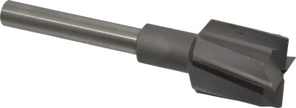 Made in USA - 1-3/8" Diam, 1/2" Shank, Diam, 4 Flutes, Straight Shank, Interchangeable Pilot Counterbore - USA Tool & Supply