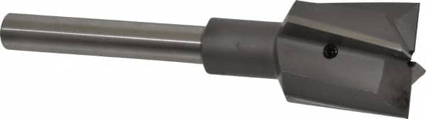 Made in USA - 1-1/2" Diam, 1/2" Shank, Diam, 4 Flutes, Straight Shank, Interchangeable Pilot Counterbore - USA Tool & Supply