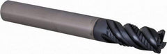 Iscar - 5/8" LOC, 4 Flute Solid Carbide Roughing & Finishing Corner Chamfer End Mill - TiAlN Finish, 2-1/2" OAL, 5/16" Shank Diam, Straight Shank, 45° Helix, Centercutting, Regular Length - USA Tool & Supply