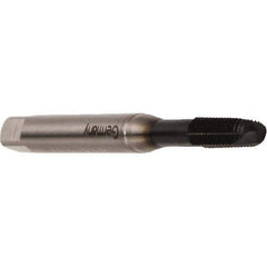 Emuge - M6x1.00 Metric Coarse, 2 Flute, GLT-8 Finish, Cobalt Spiral Point Tap - Modified Bottoming Chamfer, Right Hand Thread, 80mm OAL, 17mm Thread Length, 6mm Shank Diam, 6H Class of Fit, Series Rekord B - Exact Industrial Supply