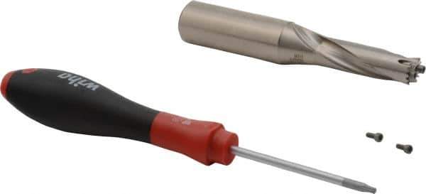 Sumitomo - 13.5 to 14.5mm Diam, 3xD, 2" Max Depth, 3/4" Shank Diam, 2.527" Flute, 4.527" OAL, Replaceable Tip Drill - Series SMD - USA Tool & Supply