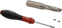 Sumitomo - 13.5 to 14.5mm Diam, 3xD, 2" Max Depth, 3/4" Shank Diam, 2.527" Flute, 4.527" OAL, Replaceable Tip Drill - Series SMD - USA Tool & Supply