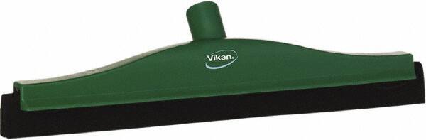 Vikan - 16" Foam Rubber Blade Bench Squeegee - Double Edge, Green, Plastic Holder - USA Tool & Supply