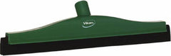 Vikan - 16" Foam Rubber Blade Bench Squeegee - Double Edge, Green, Plastic Holder - USA Tool & Supply