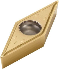 Seco - VBMT220.5 F1 Grade CP500 Carbide Turning Insert - TiAlN/TiN Finish, 35° Diamond, 1/4" Inscr Circle, 1/8" Thick, 0.0079" Corner Radius - USA Tool & Supply