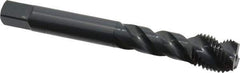 OSG - M14x1.50 Metric Fine 3 Flute 6H Modified Bottoming Spiral Flute Tap - Vanadium High Speed Steel, Oxide Finish, 100mm OAL, Right Hand Flute, Right Hand Thread - USA Tool & Supply