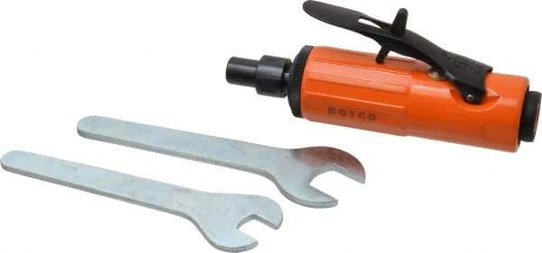 Dotco - 1/4" Collet, Straight Handle, Air Straight Die Grinder - 30,000 RPM, Rear Exhaust, 16 CFM, 0.3 hp, 90 psi, 1/8" Inlet - USA Tool & Supply