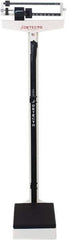 Detecto - Beam Display, 400 Lb. Capacity, Eye-Level Mechanical Beam Scale with Height Rod - 4 Ounce Graduation, 59" High, 10-1/2" Platform Length x 14-1/2" Width - USA Tool & Supply