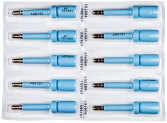 Pryor - 3.37 Inch Long, 1500 Kg Breaking Strength, Bolt Barrier Seal - 1-1/2 Inch Operating Length, Light Blue Poly Coated Steel - USA Tool & Supply