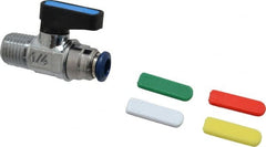 Aignep USA - 1/4" Pipe, Full Port, Brass Standard Ball Valve - USA Tool & Supply