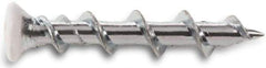 Powers Fasteners - 1/4", 1-1/4" Length Under Head, Square Drive Oval Head, Steel Drywall Screws - Chrome Finish, Grade 1018 - USA Tool & Supply