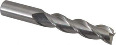 Kennametal - 3/4", 3" LOC, 3/4" Shank Diam, 5-1/4" OAL, 3 Flute, Solid Carbide Square End Mill - Single End, Uncoated, Spiral Flute, 37° Helix, Centercutting, Right Hand Cut, Right Hand Flute, Series AADE - USA Tool & Supply