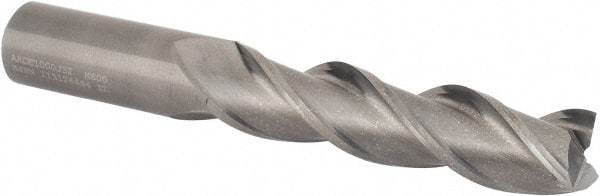 Kennametal - 1", 4" LOC, 1" Shank Diam, 7" OAL, 3 Flute, Solid Carbide Square End Mill - Single End, Uncoated, Spiral Flute, 37° Helix, Centercutting, Right Hand Cut, Right Hand Flute, Series AADE - USA Tool & Supply