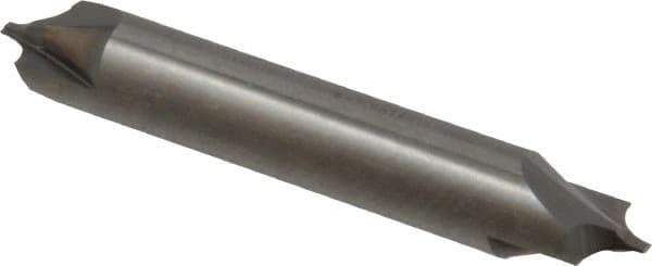 Value Collection - 5/32" Radius, 2 Flute, Solid Carbide, Double End, Corner Rounding End Mill - Uncoated, 0.06" Tip Diam, 2-1/2" Overall Length, 3/8" Shank Diam - USA Tool & Supply
