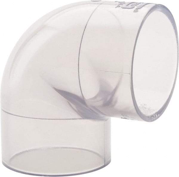 Made in USA - 2" PVC Plastic Pipe Fitting - Schedule 40, Slip x Slip End Connections - USA Tool & Supply