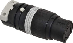 Hubbell Wiring Device-Kellems - 250 VDC, 600 VAC, 50 Amp, NonNEMA Configuration, Industrial Grade, Self Grounding Connector - 1 Phase, 3 Poles, IP20, 0.83 to 1-1/4 Inch Cord Diameter - USA Tool & Supply
