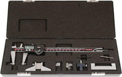 Mahr - 0 to 8" Outside Diameter Digital Caliper Set - 0.0005" Graduation, Hardened Stainless Steel - USA Tool & Supply
