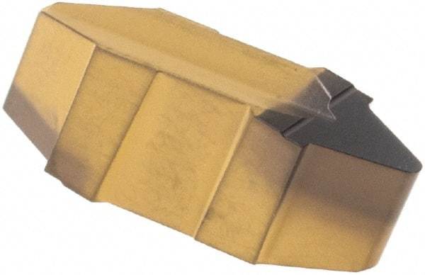 Iscar - 4356GPV Grade IC5010, 4.03mm Cutting Width Carbide Grooving Insert - 3.42mm Max Depth of Cut, Neutral, 0.3mm Corner Radius, TiCN/Al2O3/TiN Finish - USA Tool & Supply