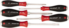 Wiha - 5 Piece Phillips & Slotted Screwdriver Set - Comes in Kit Bag - USA Tool & Supply