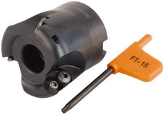 Kennametal - 50.8mm Cut Diam, 6mm Max Depth, 3/4" Arbor Hole, 3 Inserts, RD.. 12T3... Insert Style, Indexable Copy Face Mill - KDM200 Cutter Style, 50.04mm High, Series KDM - USA Tool & Supply