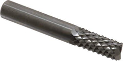 Accupro - 3/8" Diam, 1" LOC, Plain End, Solid Carbide Diamond Pattern Router Bit - Right Hand Cut, 2-1/2" OAL, 3/8" Shank Diam, Use on Fiberglass - USA Tool & Supply