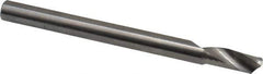 Accupro - 10mm Cutting Diam x 30mm Length of Cut, 1 Flute, Upcut Spiral Router Bit - Uncoated, Right Hand Cut, Solid Carbide, 76mm OAL x 10mm Shank Diam, Single Edge, 22° Helix Angle - USA Tool & Supply