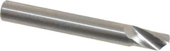 Accupro - 1/4" Cutting Diam x 3/8" Length of Cut, 1 Flute, Upcut Spiral Router Bit - Uncoated, Right Hand Cut, Solid Carbide, 2" OAL x 1/4" Shank Diam, Single Edge, 22° Helix Angle - USA Tool & Supply