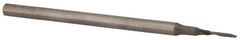 Accupro - 1mm Cutting Diam x 5mm Length of Cut, 1 Flute, Upcut Spiral Router Bit - Uncoated, Right Hand Cut, Solid Carbide, 57mm OAL x 3mm Shank Diam, Single Edge, 21° Helix Angle - USA Tool & Supply