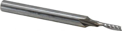 Accupro - 3mm Cutting Diam x 12mm Length of Cut, 1 Flute, Upcut Spiral Router Bit - Uncoated, Right Hand Cut, Solid Carbide, 64mm OAL x 6mm Shank Diam, Single Edge, 21° Helix Angle - USA Tool & Supply