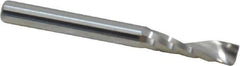 Accupro - 4mm Cutting Diam x 15mm Length of Cut, 1 Flute, Upcut Spiral Router Bit - Uncoated, Right Hand Cut, Solid Carbide, 40mm OAL x 4mm Shank Diam, Single Edge, 21° Helix Angle - USA Tool & Supply