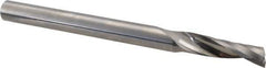 Accupro - 12mm Cutting Diam x 40mm Length of Cut, 1 Flute, Upcut Spiral Router Bit - Uncoated, Right Hand Cut, Solid Carbide, 150mm OAL x 12mm Shank Diam, Single Edge, 21° Helix Angle - USA Tool & Supply