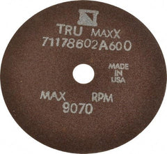 Tru-Maxx - 4" 60 Grit Aluminum Oxide Cutoff Wheel - 1/32" Thick, 1/2" Arbor, 9,070 Max RPM, Use with Stationary Tools - USA Tool & Supply