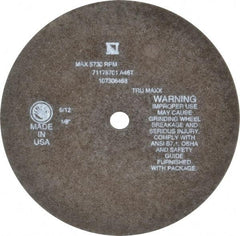 Tru-Maxx - 8" 46 Grit Aluminum Oxide Cutoff Wheel - 1/8" Thick, 5/8" Arbor, 4,536 Max RPM, Use with Stationary Tools - USA Tool & Supply