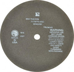 Tru-Maxx - 8" 60 Grit Aluminum Oxide Cutoff Wheel - 3/32" Thick, 5/8" Arbor, 4,536 Max RPM, Use with Stationary Tools - USA Tool & Supply