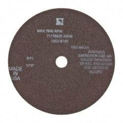 Tru-Maxx - 6" 60 Grit Aluminum Oxide Cutoff Wheel - 1/16" Thick, 5/8" Arbor, 6,048 Max RPM, Use with Stationary Tools - USA Tool & Supply