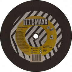 Tru-Maxx - 16" 36 Grit Aluminum Oxide Cutoff Wheel - 7/64" Thick, 1" Arbor, 3,820 Max RPM, Use with Chop Saws - USA Tool & Supply