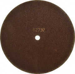 Norton - 10" 80 Grit Aluminum Oxide Cutoff Wheel - 1/16" Thick, 5/8" Arbor, 4,585 Max RPM, Use with Angle Grinders - USA Tool & Supply