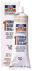 Permatex - 11 oz Tube Brown Rosin Gasket Sealant - -65 to 400°F Operating Temp, 24 hr Full Cure Time - USA Tool & Supply