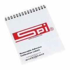 SPI - Inspection Label - Legend: Calibrate Before Each Use, English, Red & White, 2" Long x 1/2" High, No Coating - USA Tool & Supply