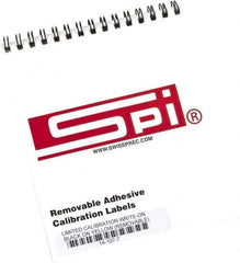 SPI - Inspection Label - Legend: Limited Calibration, English, Black & Yellow, 2" Long x 1/2" High, No Coating - USA Tool & Supply