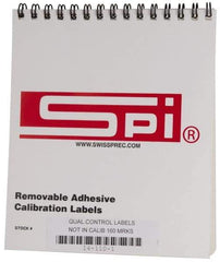 SPI - Inspection Label - Legend: Not In Calibration System, English, Red & White, 2" Long x 1/2" High, No Coating - USA Tool & Supply