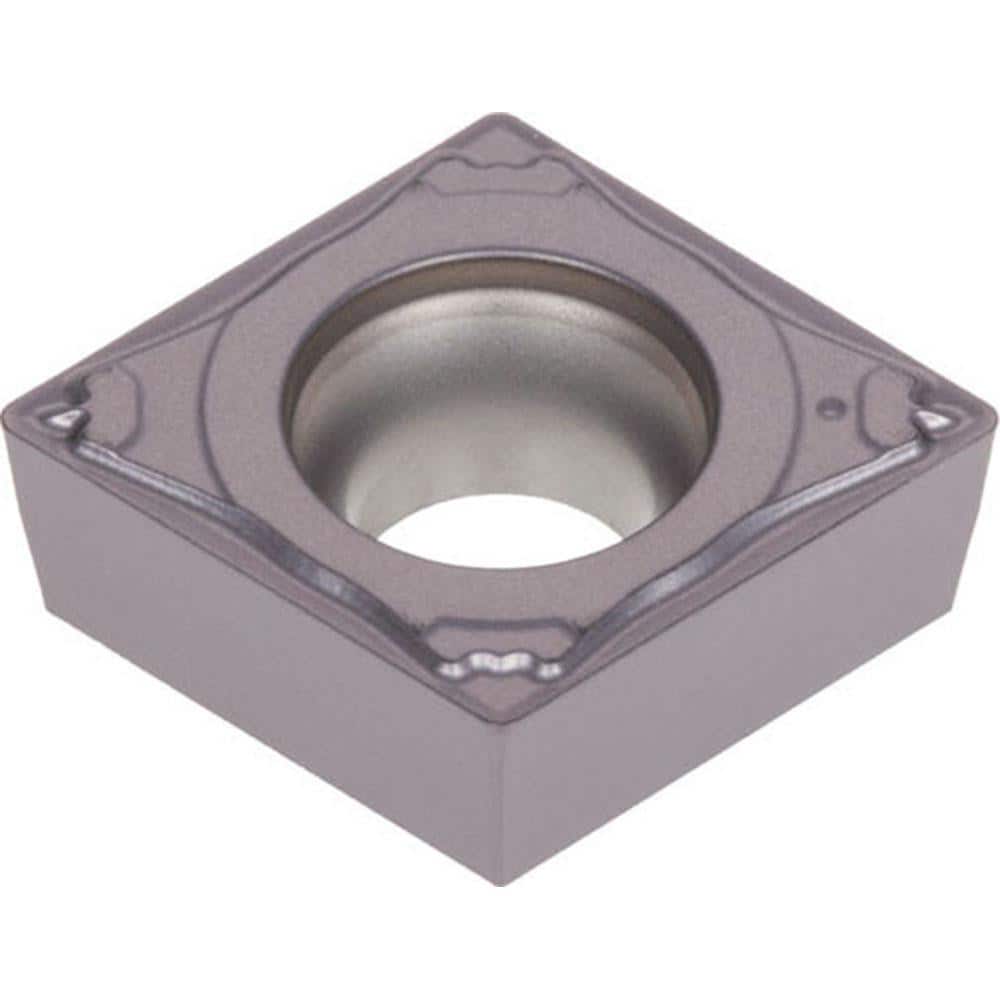 Turning Insert:  CCMT21.50.5PF GT9530,  Cermet TiCNO Finish,  Neutral,  0.2560″ Long,  1/4″ Inscribed Circle,  0.0080″ Corner Radius,  N/A Diamond,  Series  CCMT