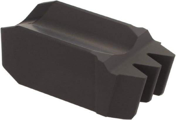 Iscar - 143563GPV Grade IC428, 11.14mm Cutting Width Carbide Grooving Insert - 3.42mm Max Depth of Cut, Neutral, 0.45mm Corner Radius, TiC/Al2O3 Finish - USA Tool & Supply