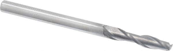 OSG - 1/8", 1/2" LOC, 1/8" Shank Diam, 1-3/4" OAL, 2 Flute, Solid Carbide Square End Mill - Single End, Diamond Finish, Spiral Flute, 30° Helix, Centercutting, Right Hand Cut, Right Hand Flute, Series 7020 - USA Tool & Supply