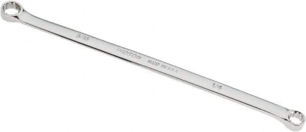 Proto - 1/4" x 5/16" 12 Point Spline Box Wrench - Double End, 8-5/8" OAL, Steel, Polished Finish - USA Tool & Supply