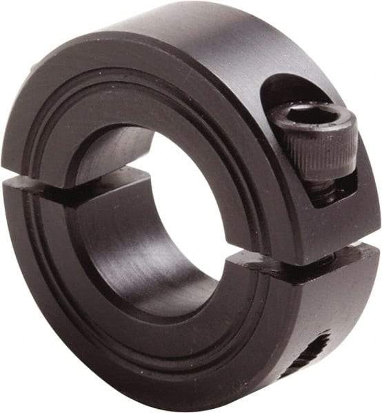 Climax Metal Products - 23mm Bore, Steel, Two Piece Clamp Collar - 1-7/8" Outside Diam - USA Tool & Supply