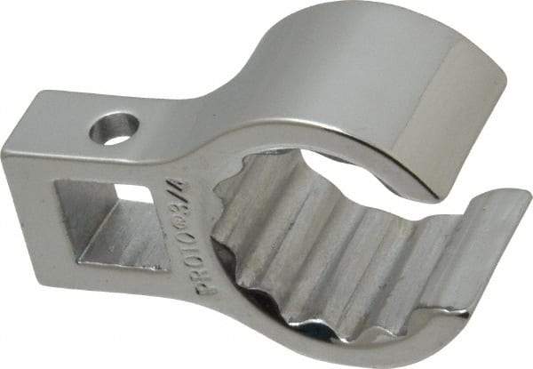 Proto - 3/4" 12 Point 3/8" Drive Chrome Flare Nut Crowfoot Wrench - 1-1/8" Head Diam x 23/32" Head Thickness, 1-1/2" OAL - USA Tool & Supply