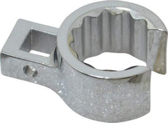 Proto - 7/8" 12 Point 3/8" Drive Chrome Flare Nut Crowfoot Wrench - 1-19/64" Head Diam x 3/4" Head Thickness, 1-1/2" OAL - USA Tool & Supply