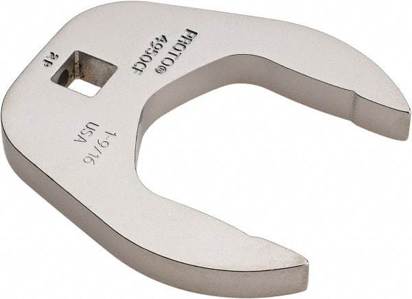 Proto - 1-9/16" 3/8" Drive Chrome Open End Crowfoot Wrench - 2.59" Head Diam x 0.38" Head Thickness - USA Tool & Supply